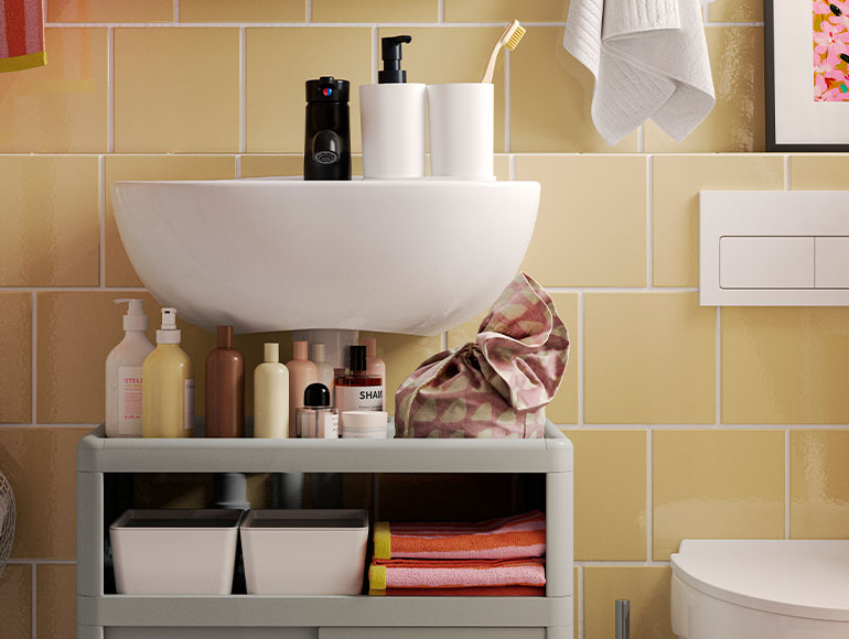 Under sink bathroom storage ideas
