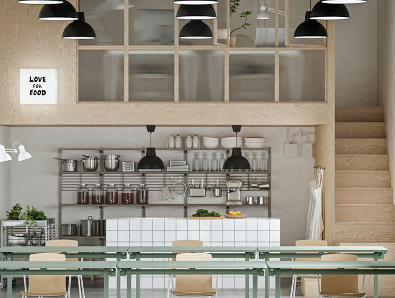 Mobiliario para eventos en estudios gastronómicos