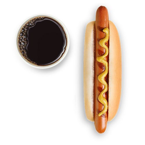 Hot dog + soda