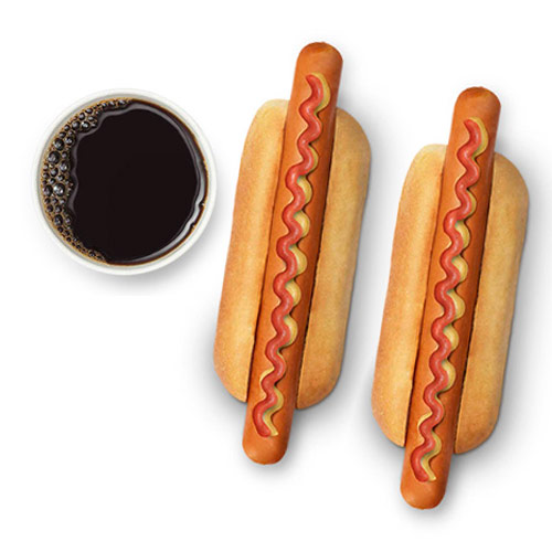 Two hot dogs + soda
